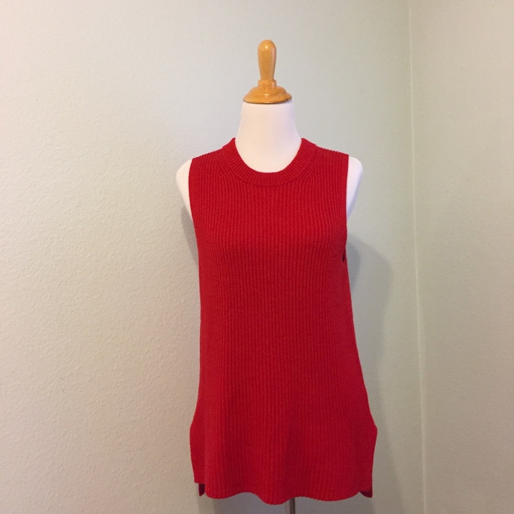 J Crew sleeveless ribbed top sweater/tunic